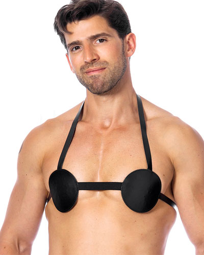 (Bild für) Harness-BH aus Leder mit Innendornen - Unisex