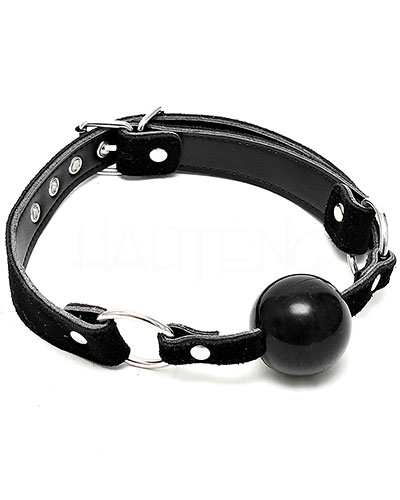 (Bild für) Knebel aus Leder mit Silikonball