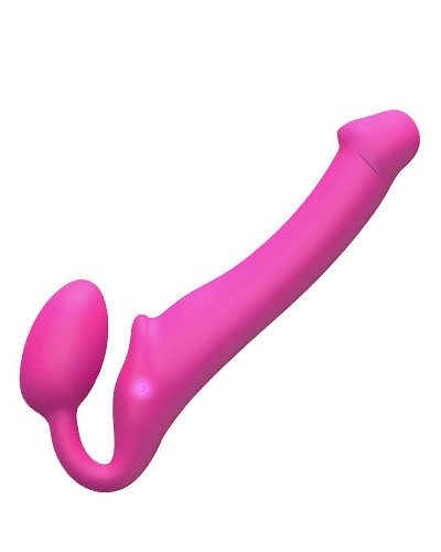 (Bild für) Strap On-Vibrator mit 3 Motoren und Fernbedienung - Fuchsia - 3 Größen