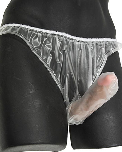 (Bild für) G-String aus PVC mit Penishülle