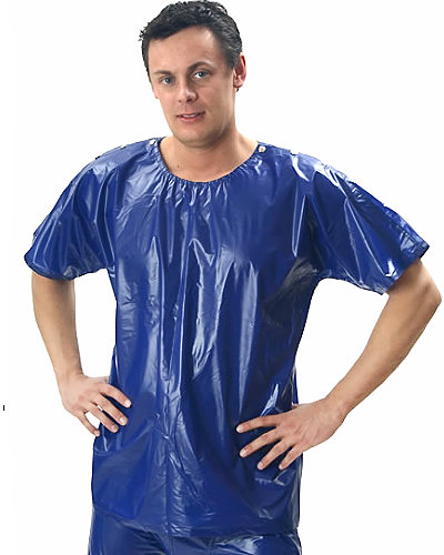 (Bild für) Kurzärmeliges T-Shirt aus PVC in Damen- und Herrengrößen