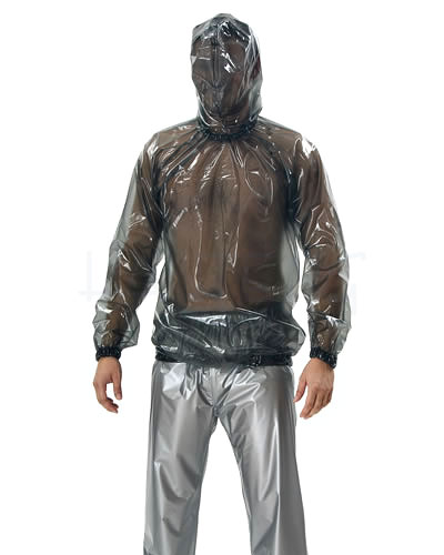 (Bild für) Langärmeliges T-Shirt aus PVC mit Haube - für SIE und IHN