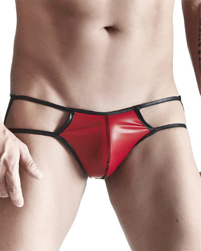 (Bild für) Jock Strap aus rotem mattem Wetlook von Regnes Fetish Planet