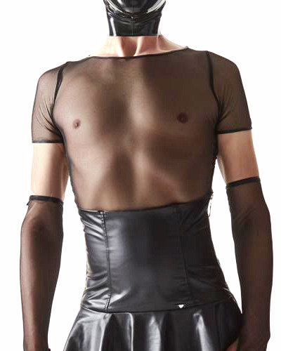 (Bild für) Crossdresser Shirt aus Mesh mit Wetlook von Regnes Fetish Planet