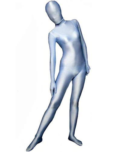 (Bild für) Shiny Stretch Zenshin Tights-Anzug in silberblau