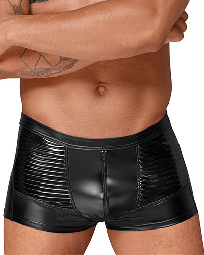 (Bild für) Powerwetlook-Shorts mit Reißverschluß und Lackeinsätzen