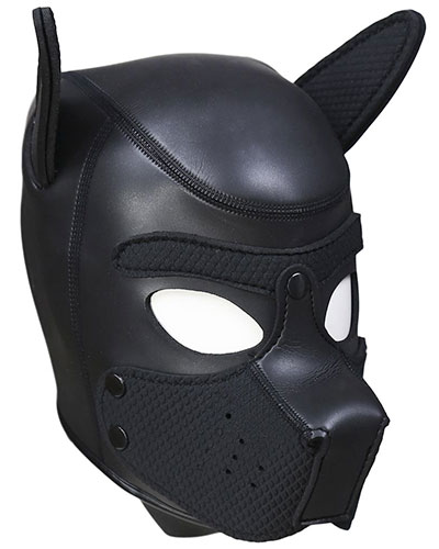 (Bild für) Neopren Puppy Play Hundemaske mit abnehmbarem Maulkorb