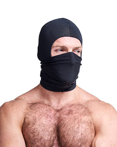 (Bild für) Variable Ninja-Haube aus schwarzem elastischem Material