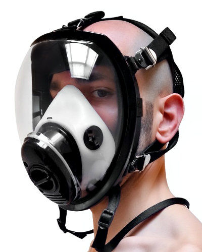 (Bild für) Futuristische MSX Full Visor Gasmaske mit großem Sichtfenster