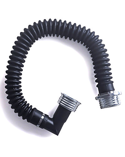 (Bild für) Gasmaskenschlauch mit abgewinkeltem Außengewinde (Male Connector)