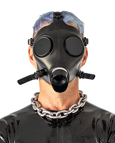 (Bild für) ALIEN Gasmaske mit polarisierten Gläsern und Metall-Augenschutzkappen