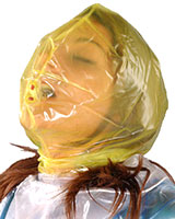 Atem-Maske aus PVC mit Reißverschluß