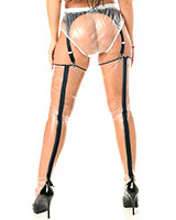 (Bild für) Nahtstrümpfe im Vintage-Stil aus PVC mit Reißverschluß - zum Schließen ins Bild klicken