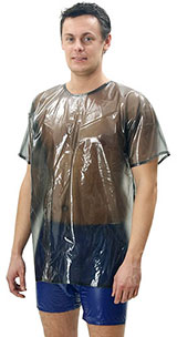 (Bild für) T-Shirt aus PVC mit kurzen Ärmeln und RV hinten