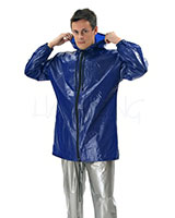 Windjacke aus PVC mit Kapuze