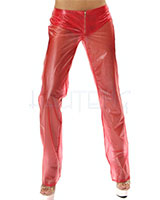Low-Rise PVC Pants with Zipper for Ladies and Gents
