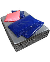 Bettlaken, Bettbezug und Kopfkissenbezug aus PVC im Set