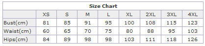 Size Chart Ladies