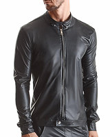 Matt Black Wet Look Jacket by Regnes Fetish Planet