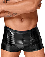Powerwetlook Shorts with Zipper and PVC Panels