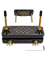 (Bild für) Acryl-Hodenpresse mit verstellbaren Innendornen - schwarz-gold