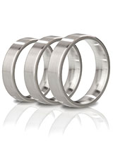 Mystim THE DUKE - Angular Brushed Stainless Steel Cockring